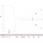 Шторка душевая Good Door Screen R-80-C-CH